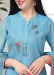 Sky Blue Color Pant Style Salwar Kameez